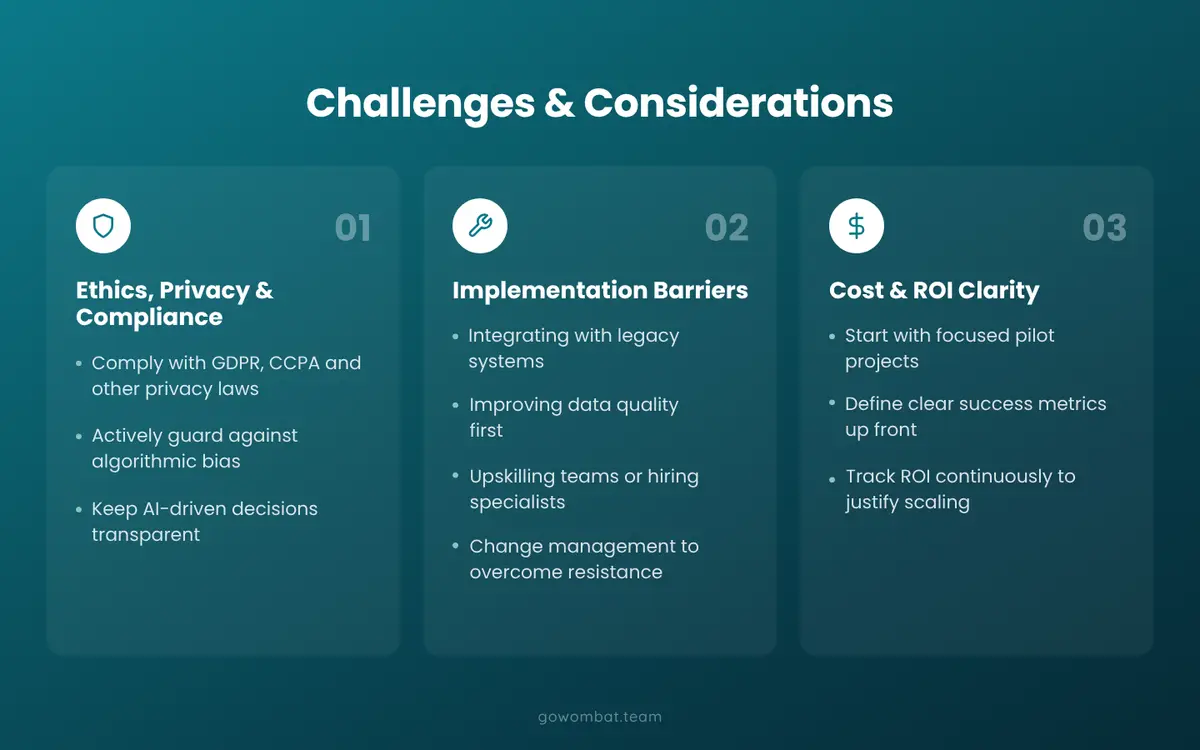 Challenges and Considerations of AI in MarTech