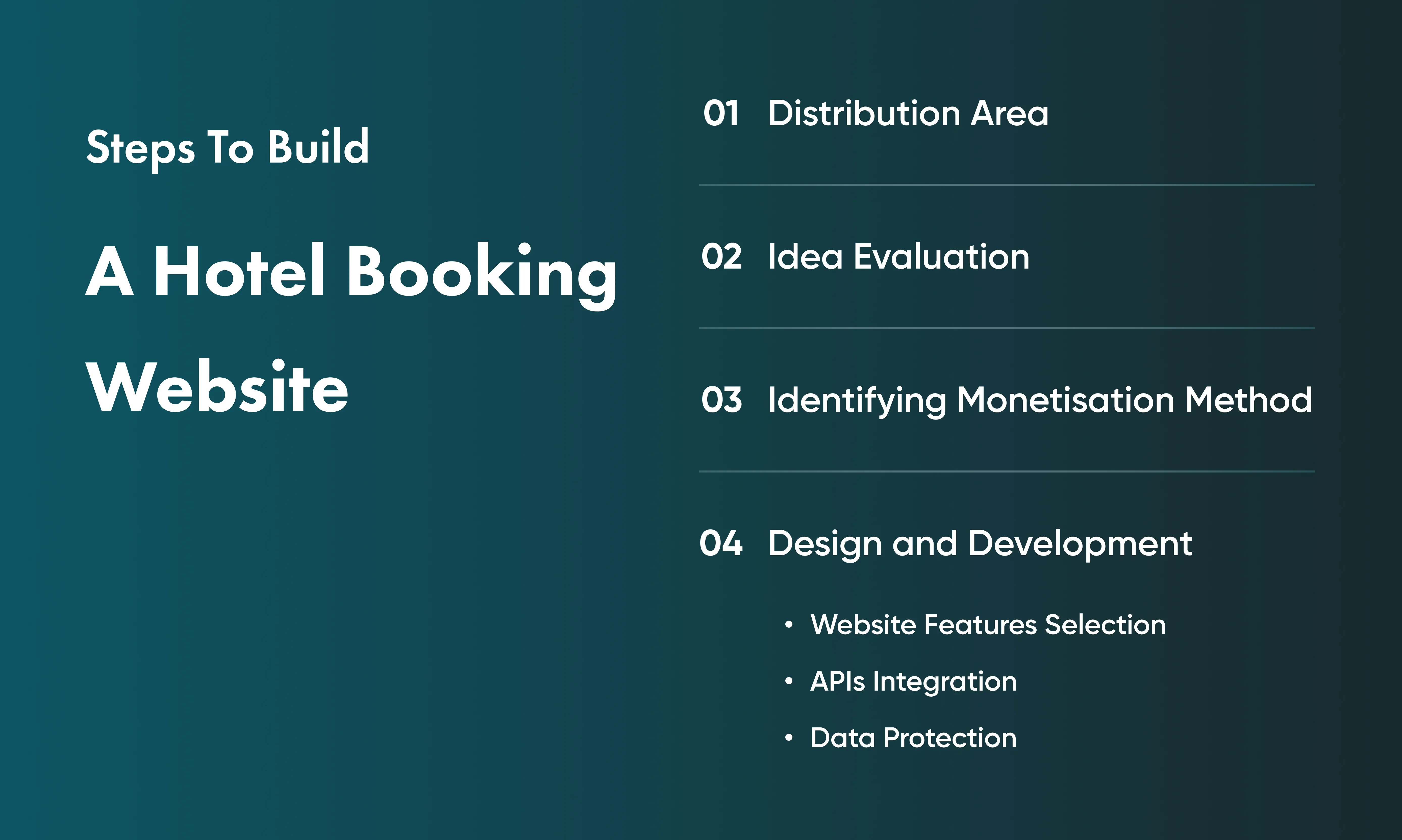 Steps to build hotel booking website