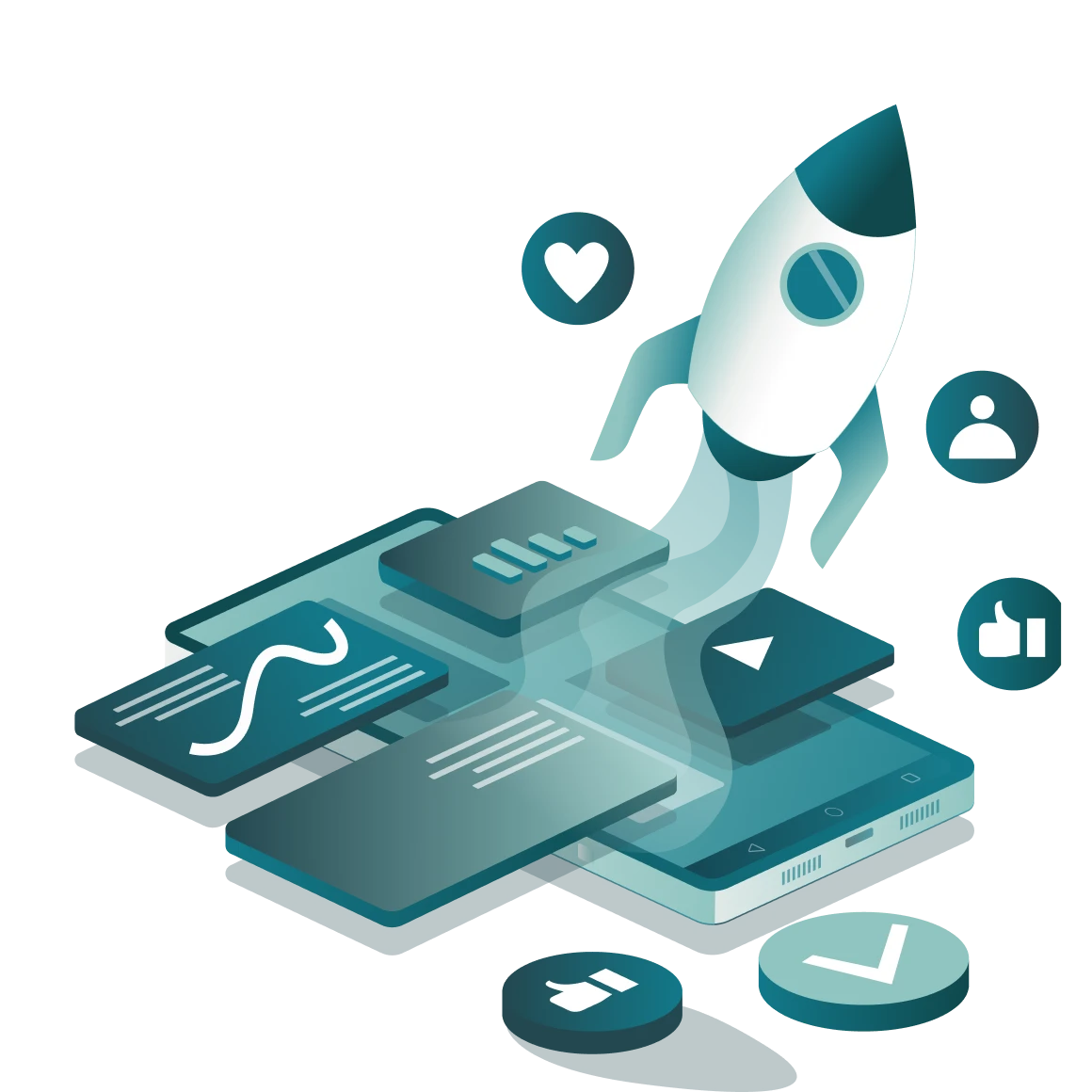 Digital marketing services illustration