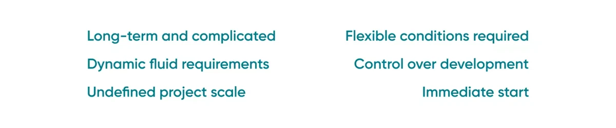 When is a Time and Material contract suitable? A time and Material contract offers a greater level of control and vision of a software development project.